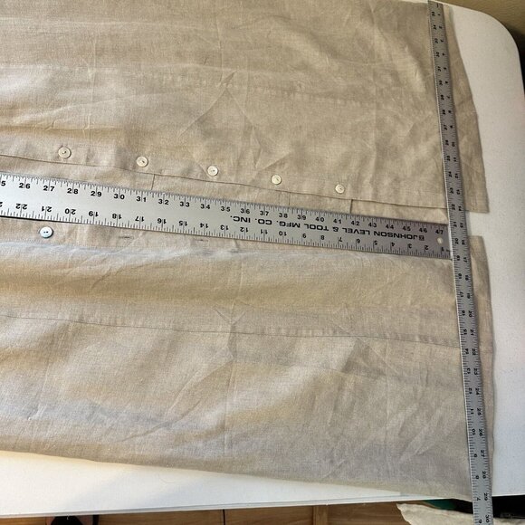 Vtg Valarie Stevens Beige Maxi Dress Linen Button Up Womens 12 Shift Lagenlook - Picture 8 of 8